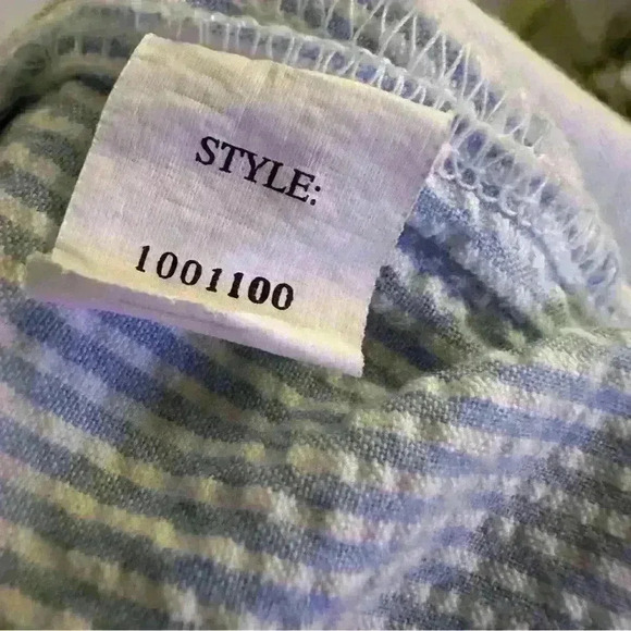 Men’s Castaway Nantucket Island Size 36 Blue Striped Seersucker Shorts Golf - Picture 2 of 6